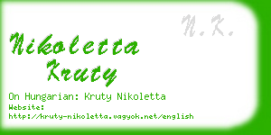 nikoletta kruty business card